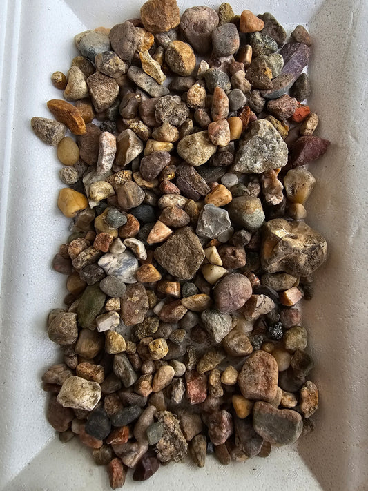 Batch of rocks just out of the 5th stage of polishing.