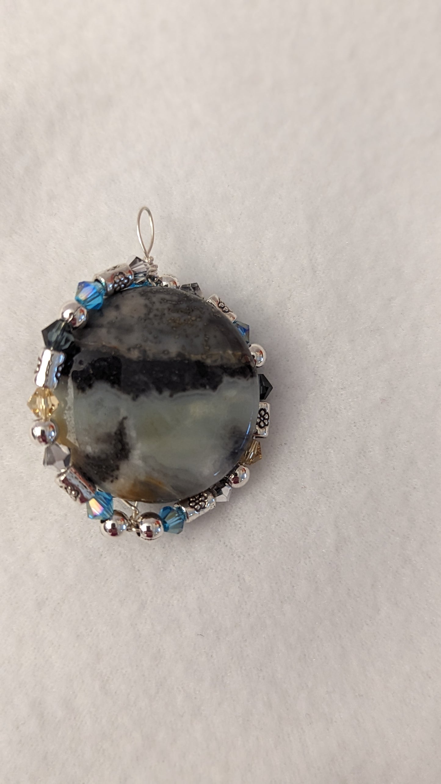 Multi-colored Agate Cabochon Pendant