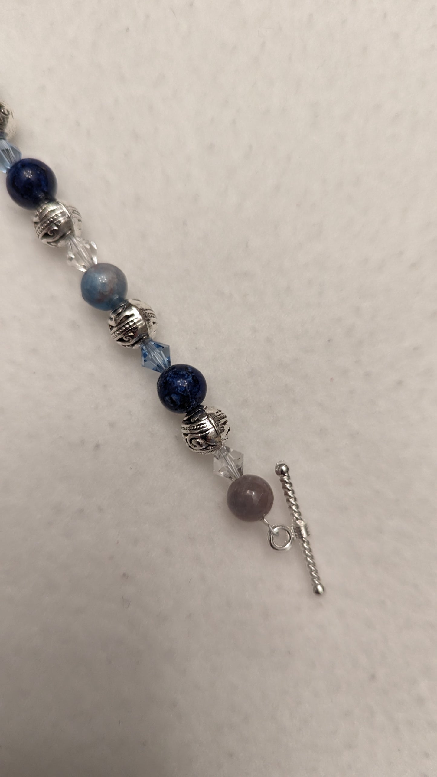 Lapis Lazuli and Blue Apatite Bracelet