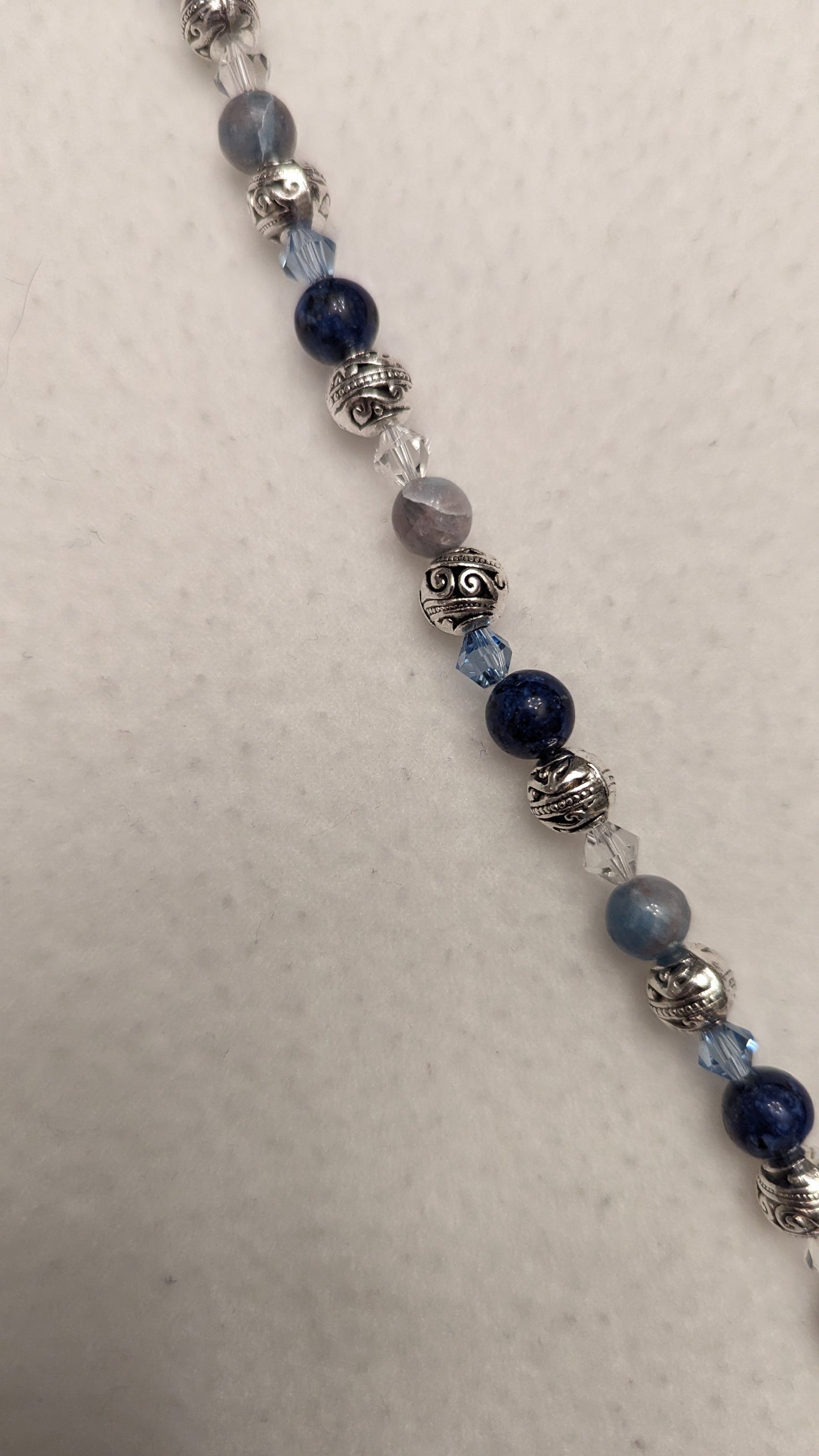 Lapis Lazuli and Blue Apatite Bracelet